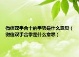 微信双手合十的手势是什么意思（微信双手合掌是什么意思）