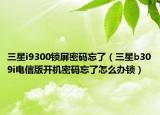 三星i9300锁屏密码忘了（三星b309i电信版开机密码忘了怎么办锁）