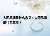 大国品牌是什么含义（大国品牌是什么意思）