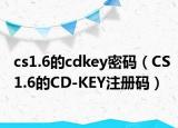 cs1.6的cdkey密码（CS1.6的CD-KEY注册码）