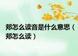 郏怎么读音是什么意思（郏怎么读）