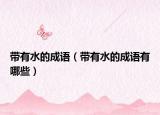 带有水的成语（带有水的成语有哪些）