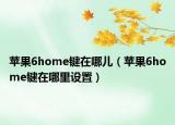 苹果6home键在哪儿（苹果6home键在哪里设置）
