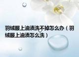 羽绒服上油渍洗不掉怎么办（羽绒服上油渍怎么洗）