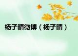 杨子晴微博（杨子晴）