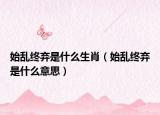始乱终弃是什么生肖（始乱终弃是什么意思）