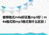 音频格式m4a好还是mp3好（m4a格式和mp3格式有什么区别）