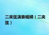 二夹弦演奏视频（二夹弦）