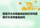 香菜开水洗肾是真的吗科学吗香菜开水洗肾是真的吗