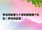 罗伯特霍里七个冠军都是哪个队的（罗伯特霍里）