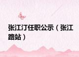张江汀任职公示（张江路站）