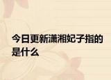 今日更新潇湘妃子指的是什么
