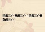 楚虽三户,是哪三户（楚虽三户是指哪三户）