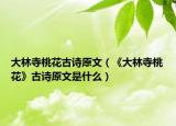 大林寺桃花古诗原文（《大林寺桃花》古诗原文是什么）