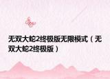 无双大蛇2终极版无限模式（无双大蛇2终极版）