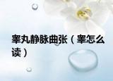 睾丸静脉曲张（睾怎么读）