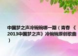 中国梦之声冷碗碗哪一期（青春 《2013中国梦之声》冷碗碗原创歌曲）