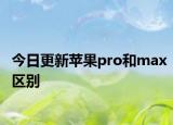 今日更新苹果pro和max区别