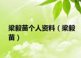 梁毅苗个人资料（梁毅苗）
