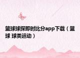 篮球球探即时比分app下载（篮球 球类运动）