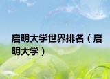 启明大学世界排名（启明大学）