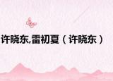 许晓东,雷初夏（许晓东）