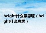 height什么意思呢（height什么意思）