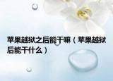 苹果越狱之后能干嘛（苹果越狱后能干什么）