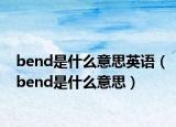 bend是什么意思英语（bend是什么意思）