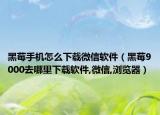 黑莓手机怎么下载微信软件（黑莓9000去哪里下载软件,微信,浏览器）