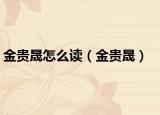 金贵晟怎么读（金贵晟）
