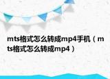 mts格式怎么转成mp4手机（mts格式怎么转成mp4）