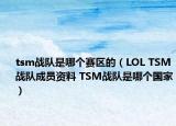 tsm战队是哪个赛区的（LOL TSM战队成员资料 TSM战队是哪个国家）