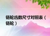 链轮齿数尺寸对照表（链轮）
