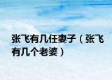 张飞有几任妻子（张飞有几个老婆）