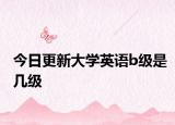 今日更新大学英语b级是几级
