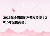 2015年全国房地产开发投资（2015年全国两会）