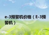 e-3预警机价格（E-3预警机）