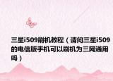三星i509刷机教程（请问三星i509的电信版手机可以刷机为三网通用吗）