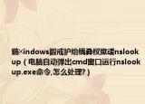 鍦╳indows鍛戒护绐楀彛杈撳叆nslookup（电脑自动弹出cmd窗口运行nslookup.exe命令,怎么处理?）