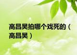 高昌昊拍哪个戏死的（高昌昊）