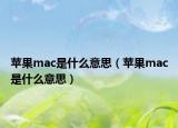苹果mac是什么意思（苹果mac是什么意思）