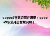 oppoa9智慧识屏在哪里（oppo a9怎么开启智慧识屏）