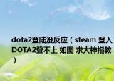 dota2登陆没反应（steam 登入DOTA2登不上 如图 求大神指教）