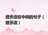 提示语在中间的句子（提示语）