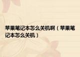 苹果笔记本怎么关机啊（苹果笔记本怎么关机）