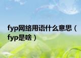 fyp网络用语什么意思（fyp是啥）