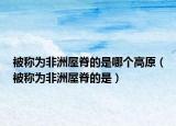 被称为非洲屋脊的是哪个高原（被称为非洲屋脊的是）