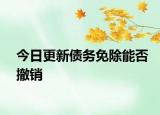 今日更新债务免除能否撤销