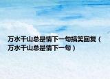 万水千山总是情下一句搞笑回复（万水千山总是情下一句）